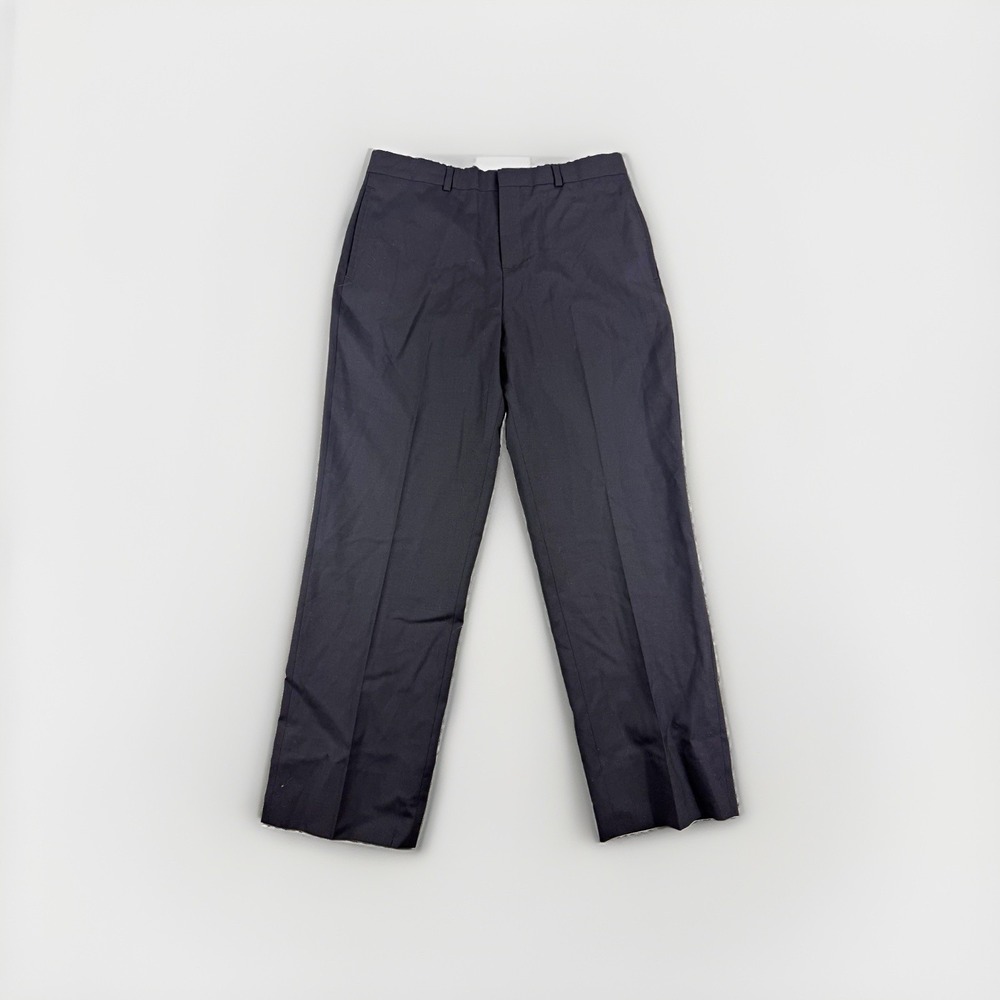 Brooks Brothers blue wool twill dress pants, straight leg, pockets, women's 18